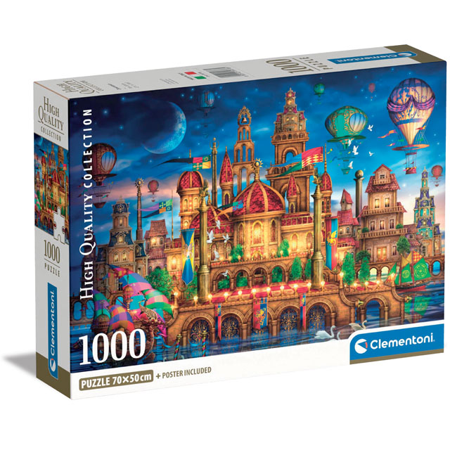 creativetoycompany: Downtown - 1000 pc puzzle, compact packaging